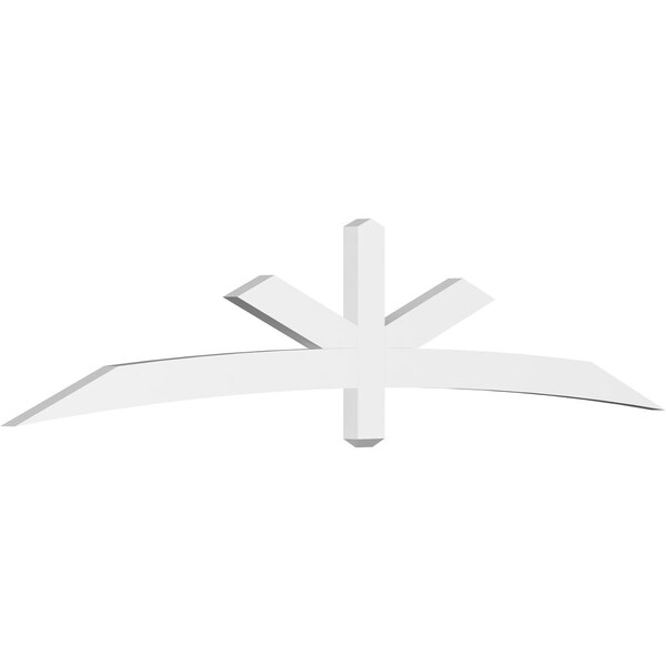 Ekena Millwork Alberta Architectural Grade PVC Gable Bracket, 96"W x 20"H x 2"D x 4"F, 5/12 Pitch GBP096X20X0204ALB00 - main